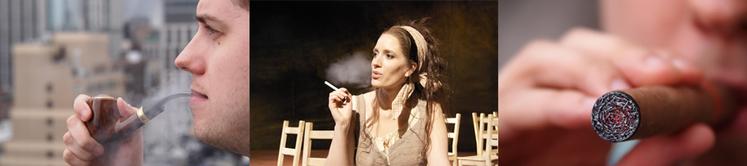 smoking on stage theater performance ecigarette