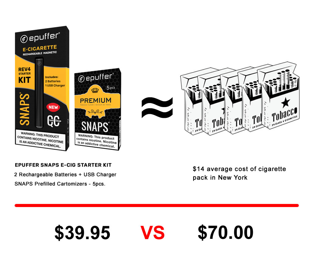 SNAPS Menthol REV4 Electronic Cigarette Buy ePuffer Vape