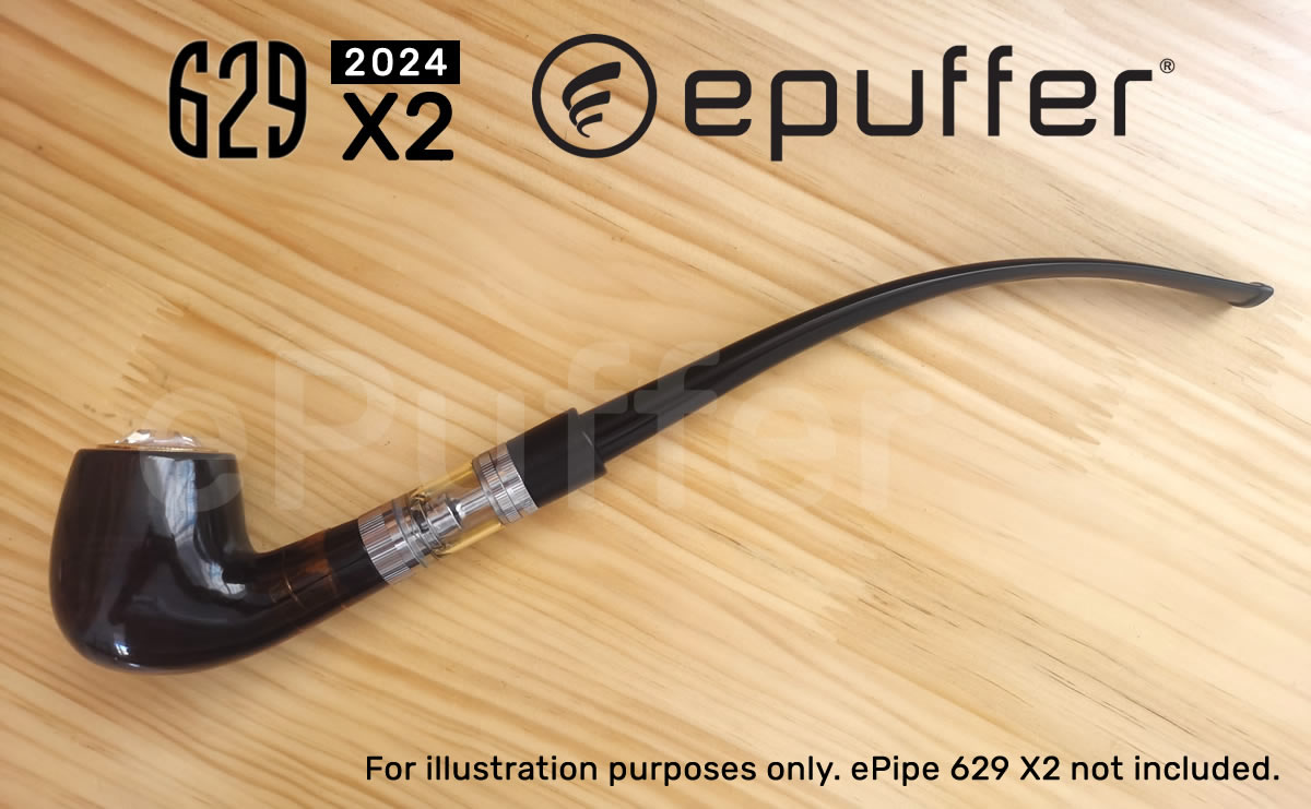 ePuffer ePipe 629X / X2 Long Stem Churchwarden Style Mouthpiece
