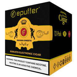 Robusto Gold Havana Sweets Electronic Cigar 12pack carton