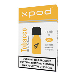 XPOD tobacco rich and sweet tobacco vape pod